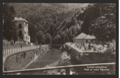 CPI B13877 CARTE POSTALA - SLANIC MOLDOVA, PLAJA PE MALUL SLANICULUI foto