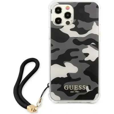 Husa Cover Guess Hard Camo Colection pentru iPhone 12 Pro Max Black foto