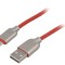 Cablu USB 2.0 A la Micro B Aurit 2m Roșu