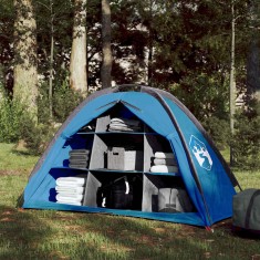 vidaXL Cort depozitare 9 compartimente albastru 125x50x68cm tafta 185T