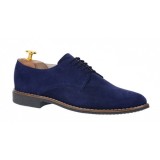Cumpara ieftin OFERTA marimea 41 - Pantofi barbati casual, eleganti din piele naturala intoarsa bleumarin LNIC184BLMVEL