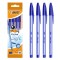 Set Pixuri BIC Ballpen Cristal Soft, 4 Bucăți, Cerneală Albastră, V&acirc;rf 1.2mm, Scriere Medie