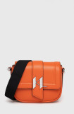 Cumpara ieftin Karl Lagerfeld poseta de piele culoarea portocaliu
