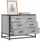 Gossi dulap cu sertar, gri sonoma, 70x41x56 cm, lemn prelucrat