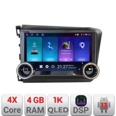 Navigatie Honda Civic Sedan Kit-132 Edotec 4+64 10.5 inch Incell 1K android Wifi 5Ghz gps internet CarStore Technology foto