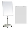 Flipchart Magnetic Mobil 70x100cm, Brate Laterale, Inaltime Reglabila + Hartie Flipchart, Roti Blocabile