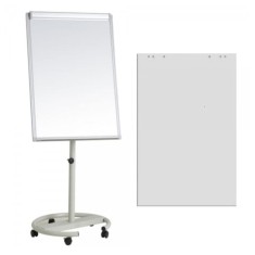 Flipchart magnetic mobil 70x100 cm cu brate laterale +Plus Office + hartie flipchart