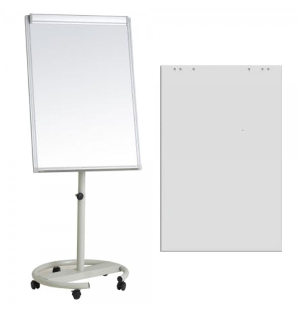 Flipchart magnetic mobil 70x100 cm cu brate laterale +Plus Office + hartie flipchart