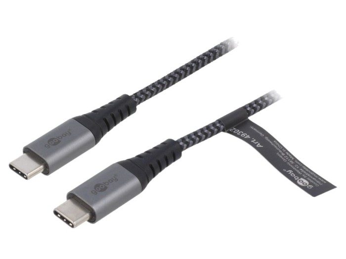 Cablu USB-C 2m textil USB 2.0