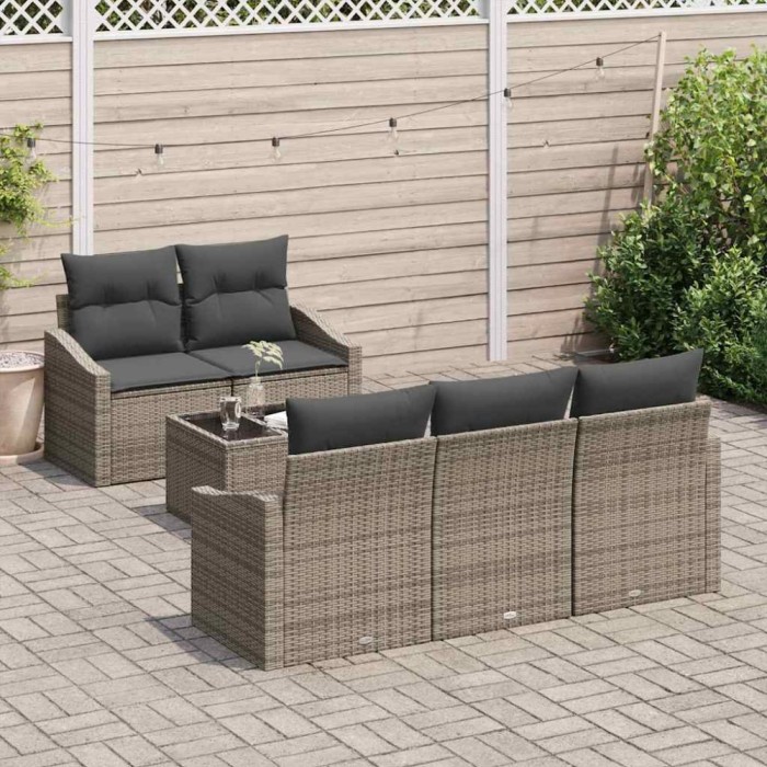 vidaXL Set de canapele pentru grădină Manual 6 pcs Gri 55 x 55 x 37 cm 3355268