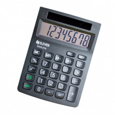 Calculator de birou ECO 8 digiti, 103,5 x 145,5 x 32,5 mm, Eleven ECO 210