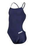 Cumpara ieftin Costum de baie intreg pentru fete ARENA Solid Challenge Team Junior, bleumarin, 140 10-11ani - OUTLET
