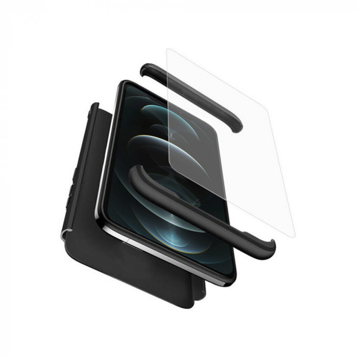 Husa Compatibila cu Iphone 12 Pro + Folie Pachet 360&deg; GKK 360 Original Black