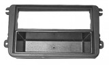 Rama Adaptoare Radio 1DIN Skoda VW Seat + Buzunar: Fabia Octavia Rapid Roomster Superb Yeti Amarok Beetle Caddy CC EOS Golf Passat Polo Scirocco