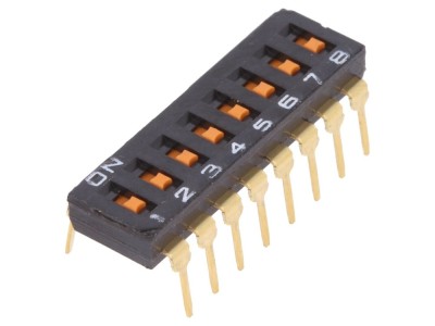 Comutator DIP-SWITCH 8 Secțiuni ON-OFF 24VDC foto