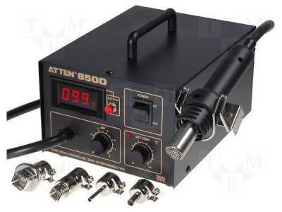 Stație cu aer cald digitală ATTEN 280W 100-480&amp;deg;C foto