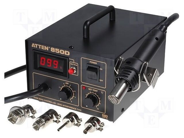 Stație cu aer cald digitală ATTEN 280W 100-480&deg;C