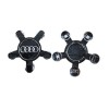Set 2 capace roti 135mm negre tip gheara, Audi A3, A4, A5, A6, A7, A8, Q3, Q5, Q7 pentru jante aliaj