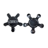 Cumpara ieftin Set 2 capace roti 135mm negre tip gheara, Audi A3, A4, A5, A6, A7, A8, Q3, Q5, Q7 pentru jante aliaj