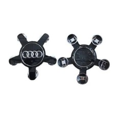 Set 2 capace roti 135mm negre tip gheara, Audi A3, A4, A5, A6, A7, A8, Q3, Q5, Q7 pentru jante aliaj