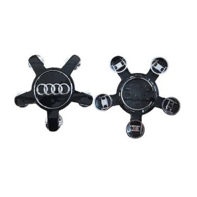 Set 2 capace roti 135mm negre tip gheara, Audi A3, A4, A5, A6, A7, A8, Q3, Q5, Q7 pentru jante aliaj foto