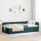 vidaXL Cadru de pat colțar cu headboard Verde &icirc;nchis 80 x 200 cm 42016031