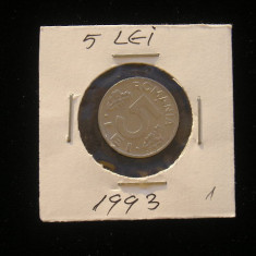 M1 C10 - Moneda foarte veche 109 - Romania - 5 lei 1993