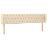 Cumpara ieftin Tablie de pat cu aripioare crem 203x23x78/88 cm textil