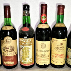 LOT - 1971 - 6 STICLE DIFERIT VIN ROSU, Recoltare 1971