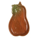 Cumpara ieftin Platou ceramica portocalie verde Dovleac 17x10x2 cm