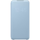 Husa Textil Samsung Galaxy S20 G980 / Samsung Galaxy S20 5G G981, Led View, Albastra EF-NG980PLEGEU