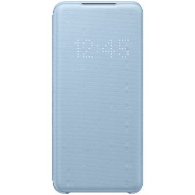Husa Textil Samsung Galaxy S20 G980 / Samsung Galaxy S20 5G G981, Led View, Albastra EF-NG980PLEGEU foto