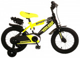 Bicicleta pentru baieti Volare Sportivo, 14 inch, culoare Negru/Galben neon, fra PB Cod:2044