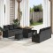 vidaXL Set de canapele pentru grădină 9 pcs Negru 80 x 80 x 71 cm 3363644