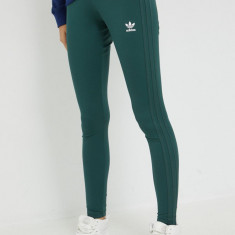 adidas Originals colanti femei, culoarea verde, cu imprimeu