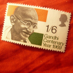 Serie Marea Britanie 1969 - Ziua Ghandi , 1 valoare