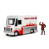 Jada Marvel set Camionul de mancare scara 1:24 si figurina metalica Deadpool, Jada Toys