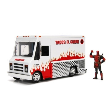 Jada Marvel set Camionul de mancare scara 1:24 si figurina metalica Deadpool foto