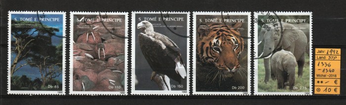 Sao Tome e Pricipe, 1992 | Conferinţa ONU pentru mediu - Animale sălbatice | aph