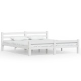 vidaXL Cadru de pat, alb, 180x200 cm, lemn de pin masiv