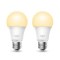 TP-Link Tapo L510E Smart bulb White 2 PACK, Yellow Wi-Fi, Dimmable, E27, Wi-Fi