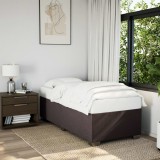 VidaXL Cadru de pat fără saltea, maro &icirc;nchis, 90x200 cm, textil 3284446