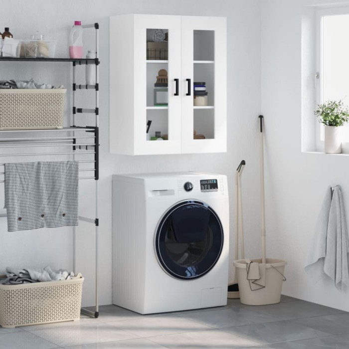 vidaXL Dulap cu montaj pe perete, alb, 69,5x34x90 cm 828476