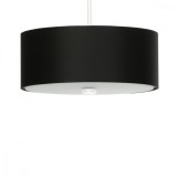Candelabru Scara Negru Țesătură/Sticlă/Oțel 3 Becuri Rola Minimalist De Interior
