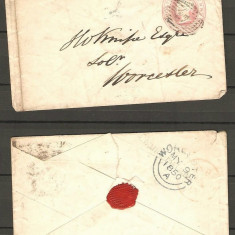 Great Britain 1850 Postal History Rare Victoria Cover WORCESTER D.233