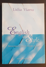 English in Style. Retroversiune și traducere stilizată, cu cheie - Lidia Vianu foto