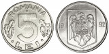 ROMANIA 5 LEI 1992 UNC NECIRCULATA