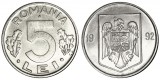 ROMANIA 5 LEI 1992 UNC NECIRCULATA, Fier