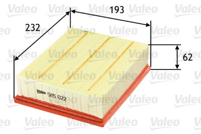 VALEO 585022 Filtru aer foto