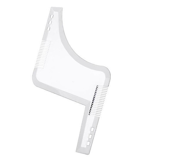 Pieptene Contur Barba &amp; Mustata MyStyle&reg; PRO / Sablon pentru Barba &amp; Mustata ca la Salon - Transparent